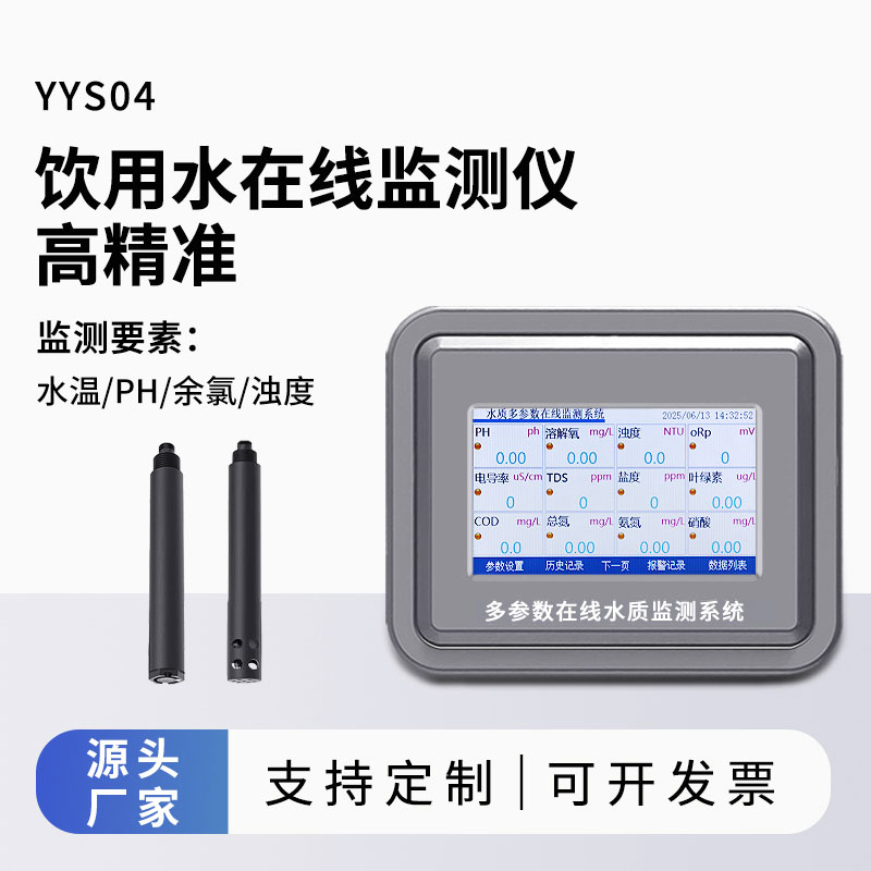 飲用水水質(zhì)監(jiān)測(cè)參數(shù)(水溫、ph、余氯、濁度)